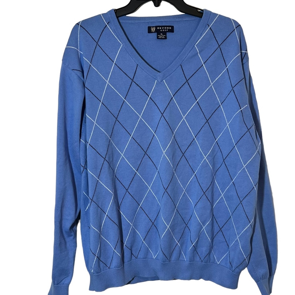 Oxford Golf Cotton Pullover Long Sleeve Sweater Mens XL